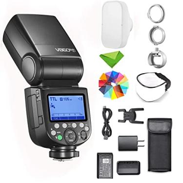 Imagem de Godox V860III-F Flash para Fujifilm Fuji Camera Flash Speedlite com Difusor de Flash Godox ML-CS1625, 480 Flashes de Potência Total 10 Níveis Luz de Modelagem LED (V860II-F atualizado)