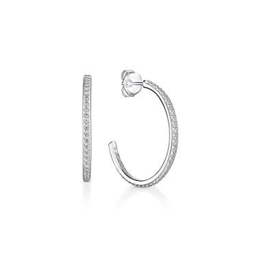 Imagem de Argola Gloss com Zircônia Branca 27mm Jolie Monte Carlo