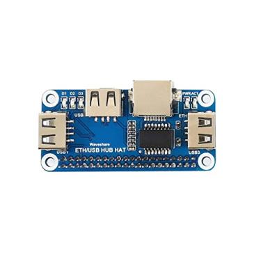 Imagem de Waveshare Ethernet/USB HUB HAT for Raspberry Pi with 1x RJ45 Ethernet Port and 3X USB Ports Stable Wired Ethernet Connection Fits The Zero/Zero W/Zero WH