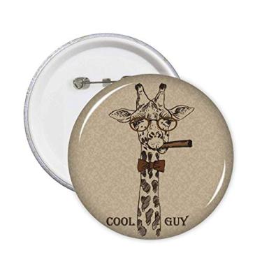 Imagem de Girafa desenho animado, alfinetes marrons de animal, emblema, acessório, decoração, 5 peças