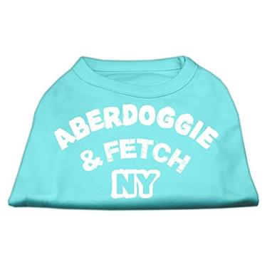 Imagem de Mirage Pet Products Camisetas Aberdoggie NY estampadas de 40,64 cm, GG, azul piscina