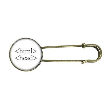 Imagem de Clipe de broche de metal retrô HTML da Programmer Program