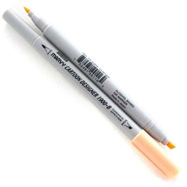Imagem de Caneta Marcador Artístico Marvy Uchida Cartoon Designer Ponta Dupla no. 16 Pale Orange 1900-B