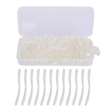 Imagem de 100 peças ecológicas 13,5 x 6,5 x 2,5 cm caixa material macio iscas artificiais resistentes e duráveis, equipamento de pesca, para pesca selvagem e pesca marítima