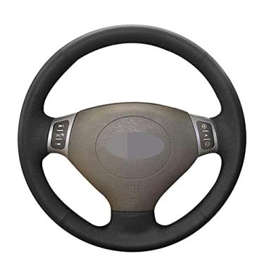 Imagem de Capa de volante de carro confortável antiderrapante costurada à mão preta, Fit For Chery Tiggo 2007 a 2009