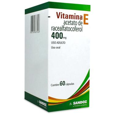 Imagem de Vitamina E 400mg Sandoz 60 cápsulas