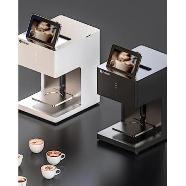 Imagem de EVEBOT FT4/FC/Pro/FM1 Coffee Printer Automatic 3d Latte Machine DIY Printing Photo printer On Food like Cake Bread Coffee cocktails, beer, beverages and food surfaces (EB-FT4-Black-1Brown ink)