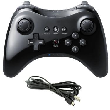 Imagem de Controlador sem fio clássico Pro  Joystick Gamepad para Nintendo Wii U Pro  Cabo USB
