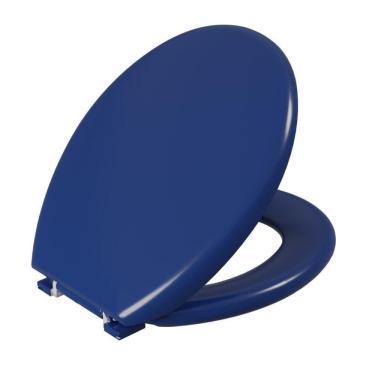 Imagem de Assento Sanitário Almofadado Oval Astra Azul Escuro