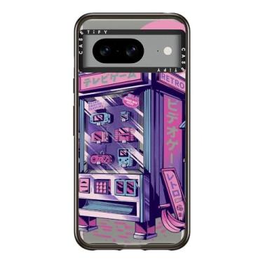Imagem de CASETiFY Capa Impact para Google Pixel 8 - Máquina de venda automática retrô - Preto transparente