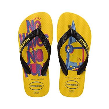 Imagem de Chinelo Minions, Havaianas, Feminino, Amarelo/Preto/Amarelo, 45/46