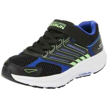 Imagem de Skechers Tênis masculino Go Run Consistent 2.0, Preto/Azul/Limão, 11.5 Little Kid
