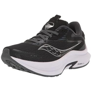 Imagem de Saucony Tênis de corrida feminino Axon 2, Preto/branco, 35
