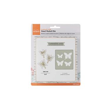 Imagem de Bira Craft Molde de régua de aço de 14 cm x 15 cm, designs variados (borboleta 1)