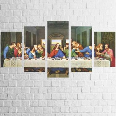Imagem de Quadro Canvas Religioso Santa Ceia Jesus Cristo 110X65Cm - Plimshop