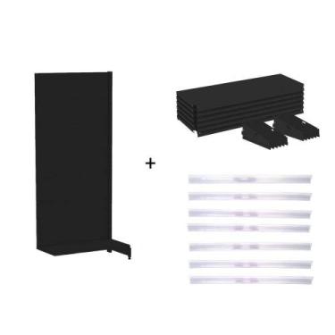 Imagem de Gondola Parede 170 Amapa Flex Continua Preto 7 band PE Transparente - 