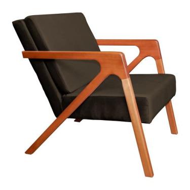 Imagem de Poltrona Monalisa Decorativa Veludo Cores - DS Estofados, Marrom