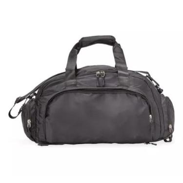 Imagem de Bolsa Mochila Fitness Academia Treino Tecido Liso - TR Bolsas, Preto