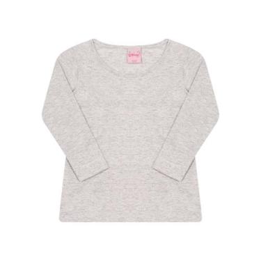 Imagem de Blusa Manga Longa de Frio Básica Infantil Feminina Menina - Wilbertex 