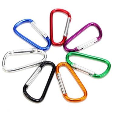 Imagem de 50pcs. Mini Mosquetão De Alumínio Várias Cores (tipo D) - Neoimp