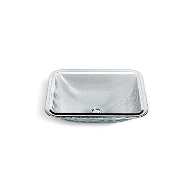 Imagem de KOHLER K-28823-B11 ARTIST EDITIONS Yepsen Collection Pia de banheiro de vidro montagem inferior 43 cm x 33 cm retangular bacia gelo