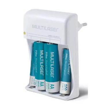 Imagem de Carregador de Pilhas da Multilaser Acompanha  Pilhas - A.R Variedades 