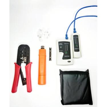 Imagem de Kit Alicates Punchdown Laranja + Alicate de Crimpar com Catraca 568R +