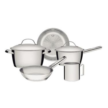 Imagem de Jogo de Panelas Tramontina Allegra 5 Pçs, Inox, 5