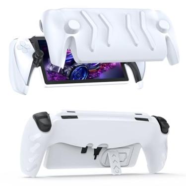 Imagem de JOYTORN Full Protective Case Cover Compatible with PlayStation Portal Remote Player,PS5 Portal Case with Detachable Front Shell,Frosted Anti-Slip Handheld Design(White)