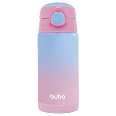 Imagem de Copo Térmico Infantil Garrafa Térmica Inox Parede Dupla com Canudo Bub