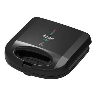 Imagem de Sanduicheira Grill Elétrica Antiaderente Sumay Preto 220v