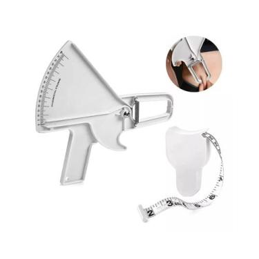 Imagem de Adipômetro com Calibre de Gordura Corporal e Fita Métrica