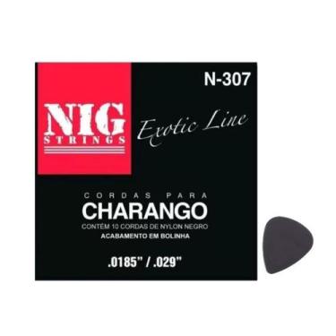 Imagem de Encordoamento NIG para CHARANGO nylon preto c/ bolinha - N307