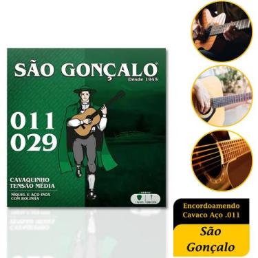Imagem de Encordoamento para Cavaco Cordas 011 Tensão Média Premium - São Gonçal