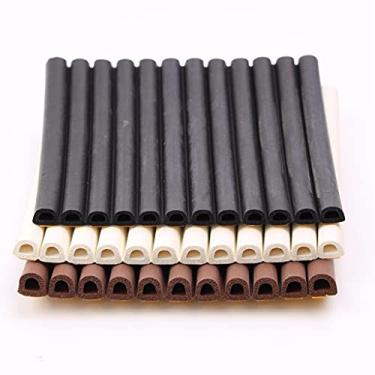 Imagem de 1 peça 5 m autoadesivo tipo D vedação de espuma para porta e janela à prova de som, isolamento de espuma, painel acústico