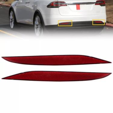 Imagem de WESEAGO 1 par de luzes refletoras traseiras (esquerda + direita) para Tesla Model X 2016-2023 1034342-00-C 1034342 1034343
