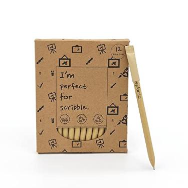 Imagem de eplanita I'm PERFECT FOR SCRIBBLE – Canetas ecológicas (pacote com 48), biros esferográficas de tinta preta, artigos de papelaria sustentáveis, para escritório ou escola, uma árvore plantada