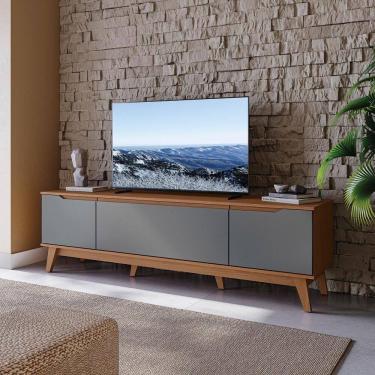 Imagem de Rack Kappesberg 3 Portas Canela/Chumbo 180cm