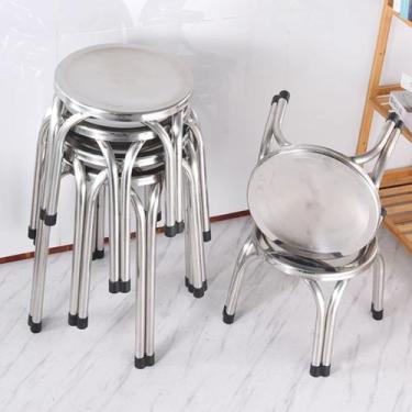 Imagem de 4 Banquetas em Aço Inox Banco Mocho 47cm Hospital Clinicas - Fx