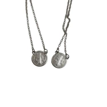 Imagem de Escapulário Aço Inox São Bento - Sacro Cuore