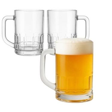 Imagem de Kit 24 Canecas de Chopp/Cerveja 300ml Munich Vidro Resistente Lotusgla