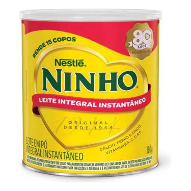 Imagem de Kit c/ 2 Leite Em Po Ninho Integral Instantaneo Lata 380g - Nestlé