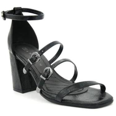 Imagem de Sandália Ramarim Salto Bloco Médio Fivelas Feminina-Feminino