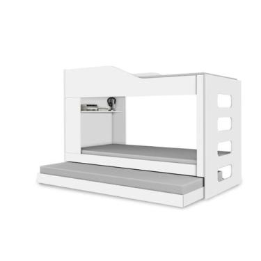 Imagem de Treliche Tricama Hortênsia c/ Prateleira e Cama Auxiliar MDF - Incabrá