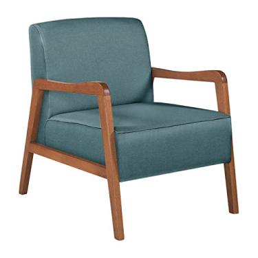 Imagem de Poltrona Kayla em Linho Agarb Decor Cor:Linho Azul