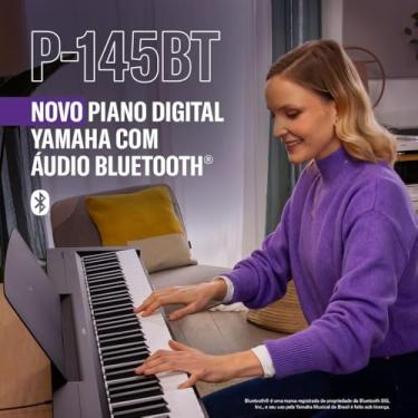 Imagem de Piano Digital Yamaha P145 Btb Com Audio Bluetooth