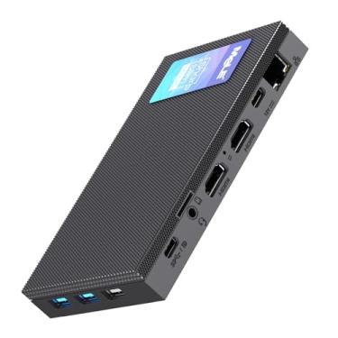 Imagem de MeLE Quieter4C Mini PC sem ventoinha 32 GB RAM 512 GB de armazenamento Micro PC Twin Lake N150 (até 3,6 GHz) USB-C 2 X HDMI 4K @60 Computador de mesa com fator de forma pequeno com suporte VESA para