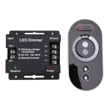 Imagem de Hilitand PWM LED Dimmer Switch RF Wireless RF Controle Remoto 12V-24V 18A Brilho Ajustável Com a Função de Memória para Luzes de Tira de LED Iluminação de Home Theater