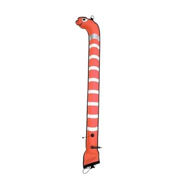 Imagem de Pegciuho Boia de Marcação de Superfície, Tubo Inflável, Mergulho com Snorkel, Tubo de Marcação de Superfície de Alta Visibilidade, Laranja, Comprimento 1.5m