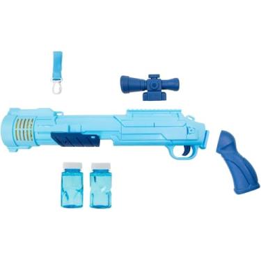 Imagem de Brinquedo Infantil Lança Bolhas de Sabão Elétrico Arma Pistola de Bolhas Máquina Elétrica Bolhas Arma Bolas Sabão (Azul)